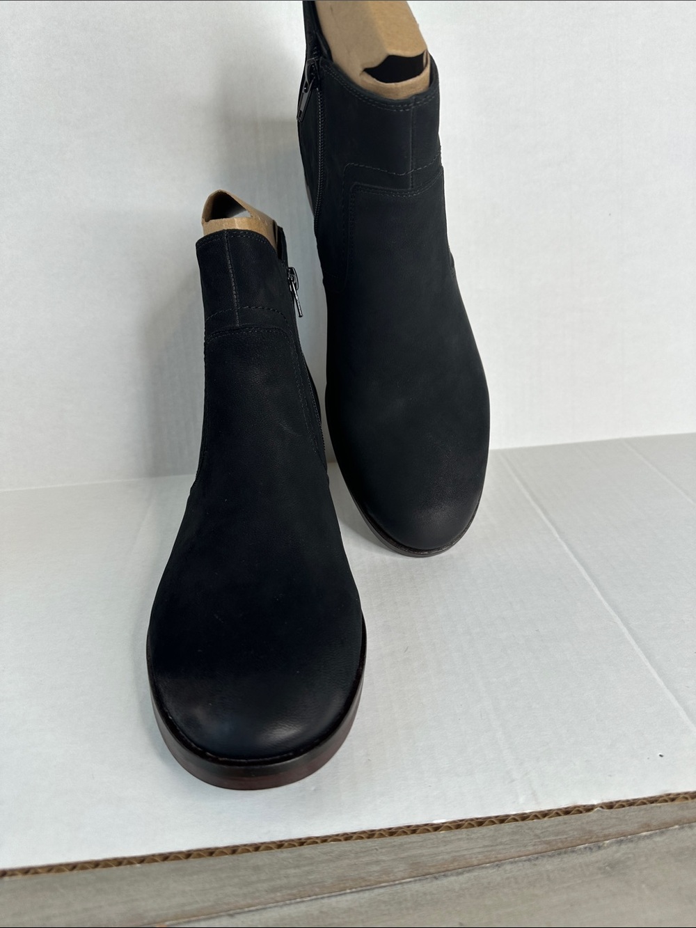 Lucky Brand Black Ankle Booties with Side Zip